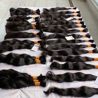 Natural raw unprocessed single drawn virgin remy bulk human hair