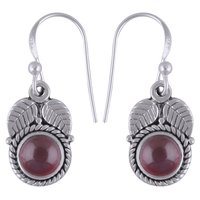Black Onyx Natural Gemstone 925 Sterling Solid Silver Round Cabochon Handmade Earrings