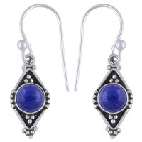 Amethyst Natural Gemstone 925 Sterling Solid Silver Round Cabochon Handmade Earrings