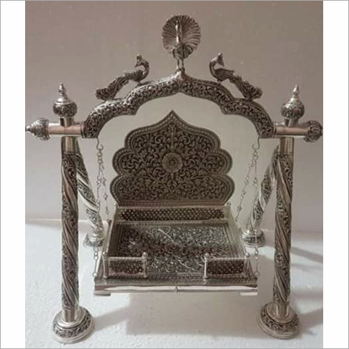 Silver Antique Handicraft Jhula Pooja Items