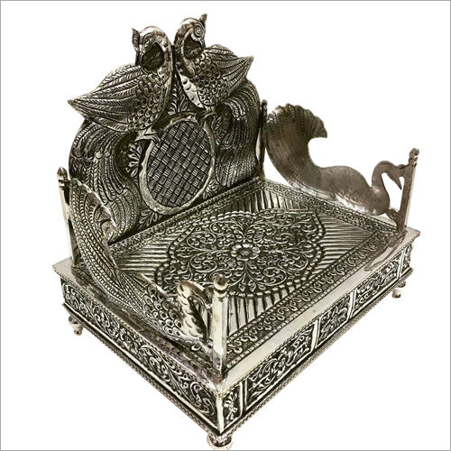 Silver Antique Decorative Singhasan