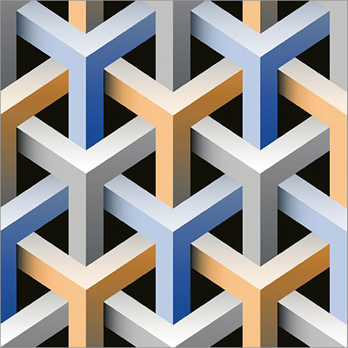 600x600 mm Fancy 3D Matt Series Tiles - Ceramic, 600x600 mm, Multi Color, Gloss Finish | Durable, Heat Resistant, Chemical Resistant, Interior Floor Tiles