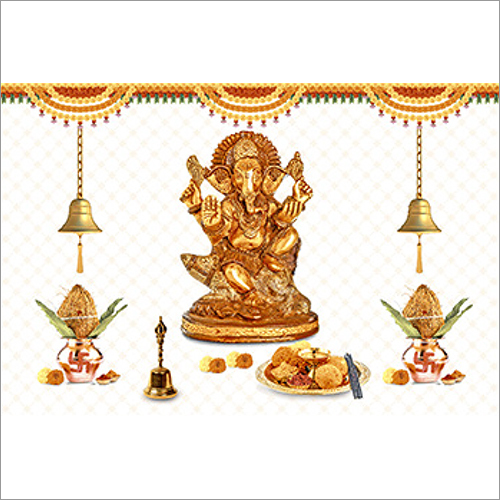 300x450 mm Glossy Finish Pooja Digital Wall Tiles - Ceramic Material, Non-Slip Feature, Gloss Finish | Suitable for Interior and Exterior Applications