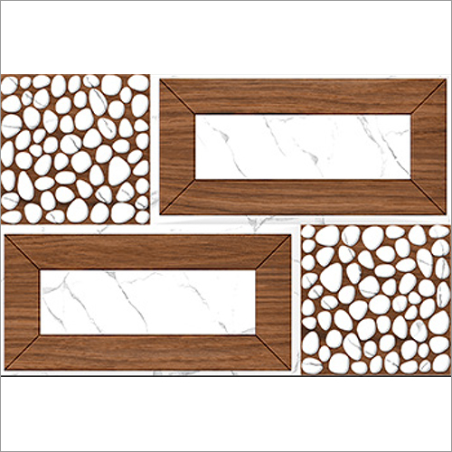 ELE-50 300x450 mm Matt Finish Digital Wall Tiles - Ceramic Material, 300x450 mm Size, Multi Color, Smooth Textured Surface, Elevation Series