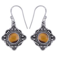Labradorite Natural Gemstone 925 Sterling Solid Silver Round Cabochon Stone Handmade Earrings