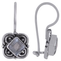 Peridot Natural Gemstone 925 Sterling Solid Silver Square Cut Stone Handmade Earrings
