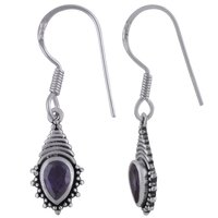 Iolite Natural Gemstone 925 Sterling Solid Silver Pear Cut Stone Handmade Earrings