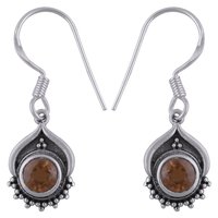 Peridot Natural Gemstone 925 Sterling Solid Silver Round Cut Stone Handmade Earrings