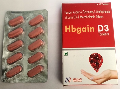 FERROUS ASPARTO -GLYCINATE, L-METHYLFOLATE VITAMIN D3 & METHYLCOBALAMIN TABLETS