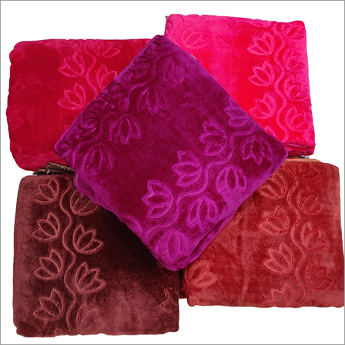 Nayani Plain Embossed Double Bed Blanket