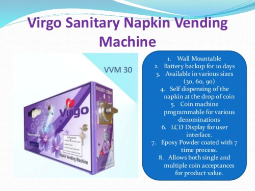 SANITARY NAPKIN VENDING EQUIPMENT