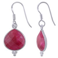 Rose Quartz Natural Gemstone 925 Sterling Solid Silver Round Cut Stone Handmade Earrings