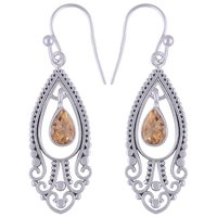 Peridot Natural Gemstone 925 Sterling Solid Silver Pear Drop Cut Stone Handmade Earrings