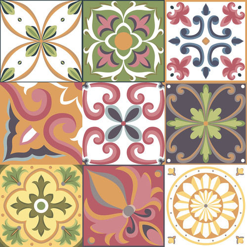 Multi Color Be 124 Ceramic Floor Tiles 300x300mm