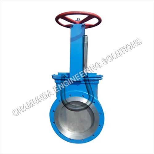 Manual Operated Knife Edge Gate Valve - Color: Blue