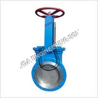Manual Operated Knife Edge Gate Valve - Color: Blue