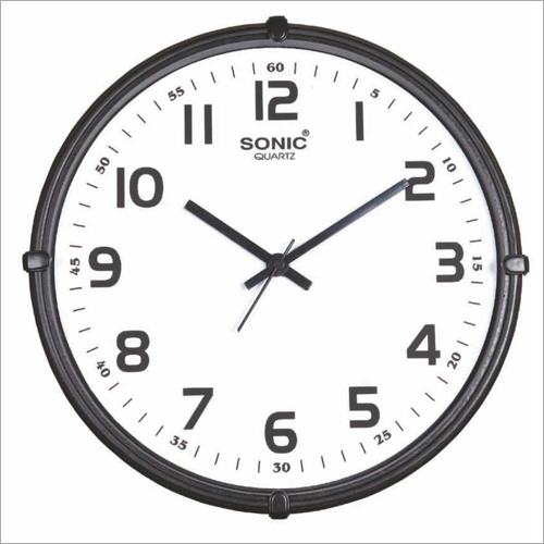 Black Analog Round Wall Clock