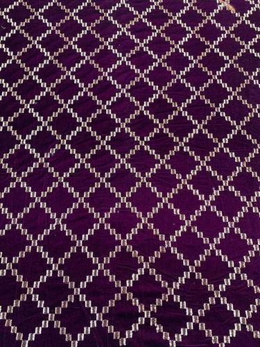 Embroidery Velvet Fabric - Velvet Material, Embroidered Pattern, Available in Various Colors, Soft Texture | Customizable Length in Meters