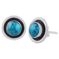Rainbow Natural Gemstone 925 Sterling Solid Silver Round Cabochon Stone Handmade Stud Earrings