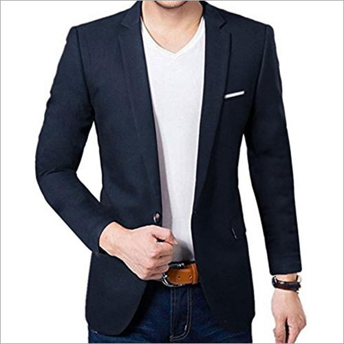 Mens Shiyaram Fabric Black Blazer
