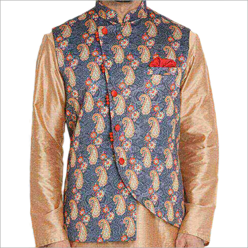 Mens Silk Indo Western Half Jodhpuri Jacket