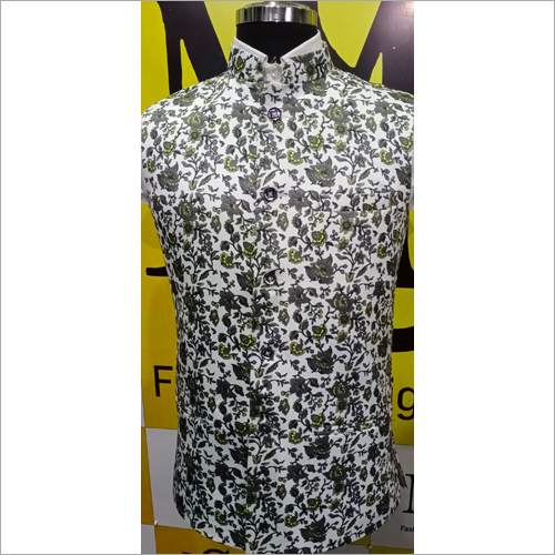 Mens Printed Half Jodhpuri Jacket