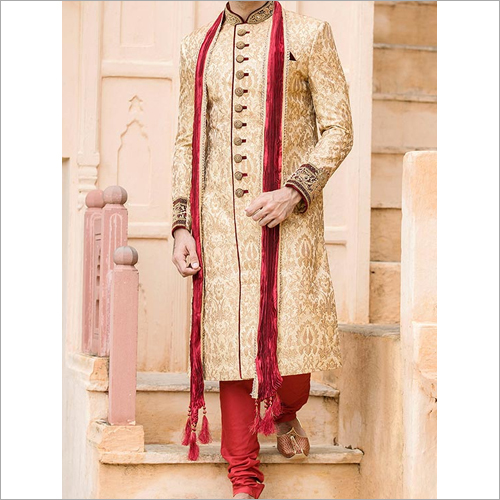 Exquisite Fawn Sherwani