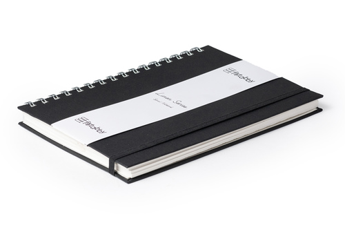 Comma Weave - A5 Size - Wire-O-Bound Notebook (Black)