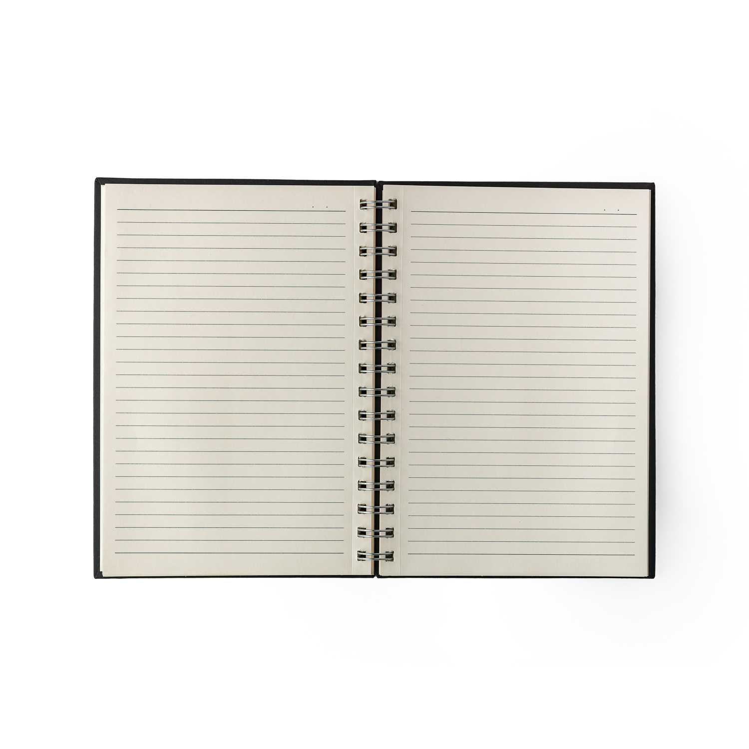 Comma Weave - A5 Size - Wire-O-Bound Notebook (Black)