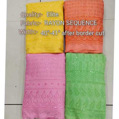 RAYON CHICKEN SEQUENCE FABRIC