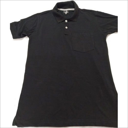 Cotton Black Polo T-Shirt