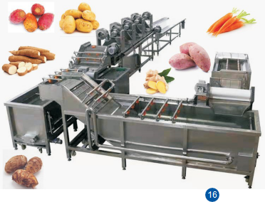 Industrial Potato Cassva Carrot Apple Vegetable Washing Equipments