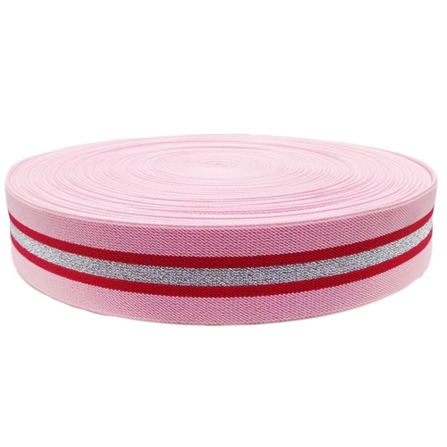 45 Mm Niwar Tapes Ss 214  Pink Ss 217 Red Ss B 101 K. Kasab Silver Zari