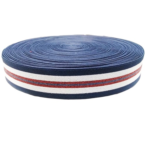 45 Mm Double Colour Niwar Tapes Ss F 23 Ht Navy Ss Raw White Ss Bm 211-b Lurex Red Jari