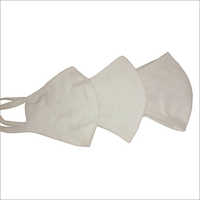 Plain Face Mask - Cotton Material, Unisex Size, White Color | Designed For Personal Safety With Elastic Earloop & High Breathability