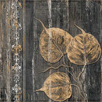 Blackiron Wood Hl A - Ceramic, 400 X 400 Mm, Black, Vitrified, 12 Mm Thickness | Non-slip, Rustic Finish, Matt Surface, Square Shape