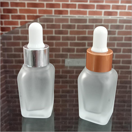 15ml Square Glass frosted Dropper
