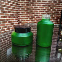 100 Gram Green Frosted Jar