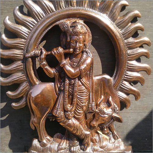 Metal Lord Krishna Statue