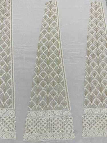 Embroidery Viscose Georgete Fabric - Dyable Big Penna Fabric, Exceptionally Soft, Washable | Ideal for Lehenga Concepts, Embroidered Design