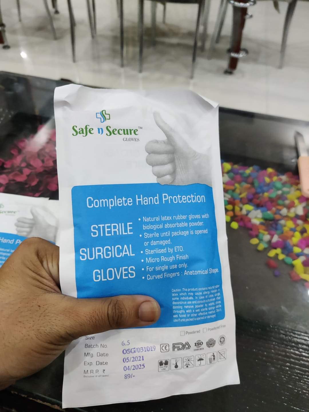 Sterile surgical  Latex gloves