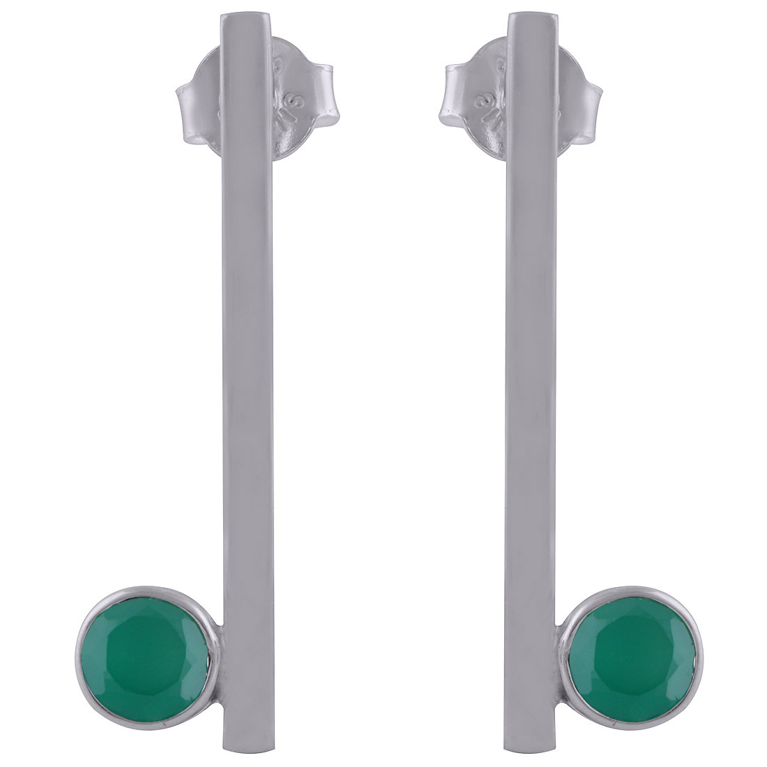 Peridot Natural Gemstone 925 Sterling Solid Silver Round Cut Stone Handmade Stud Earrings