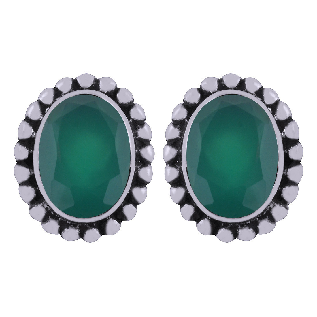 Amethyst Natural Gemstone 925 Sterling Solid Silver Oval Cut Stone Handmade Stud Earrings