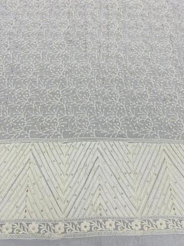 Washable Embroidery Viscose Georgette Fabric