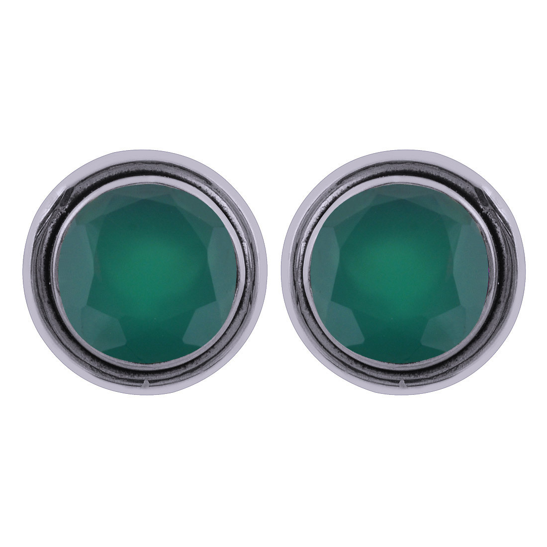 Labradorite Natural Gemstone 925 Sterling Solid Silver Round Cut Stone Handmade Stud Earrings