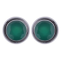 Labradorite Natural Gemstone 925 Sterling Solid Silver Round Cut Stone Handmade Stud Earrings