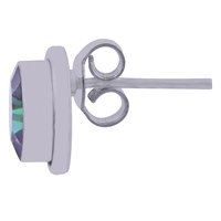 Labradorite Natural Gemstone 925 Sterling Solid Silver Round Cut Stone Handmade Stud Earrings