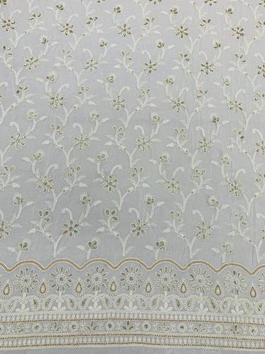 Washable Embroidery Viscose Georgette Fabric