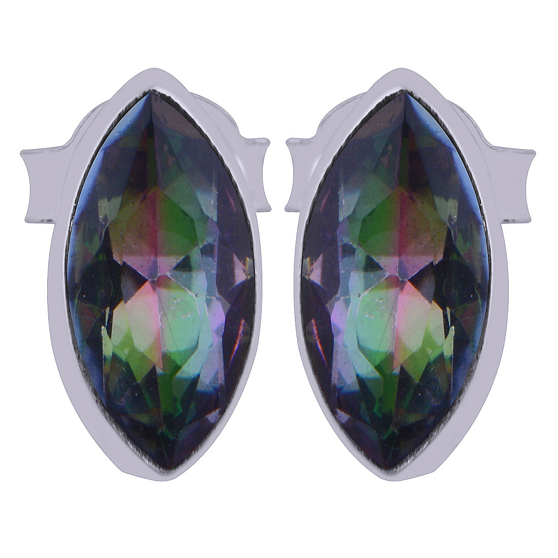 Amethyst Natural Gemstone 925 Sterling Solid Silver Marquise Cut Stone Handmade Stud Earrings