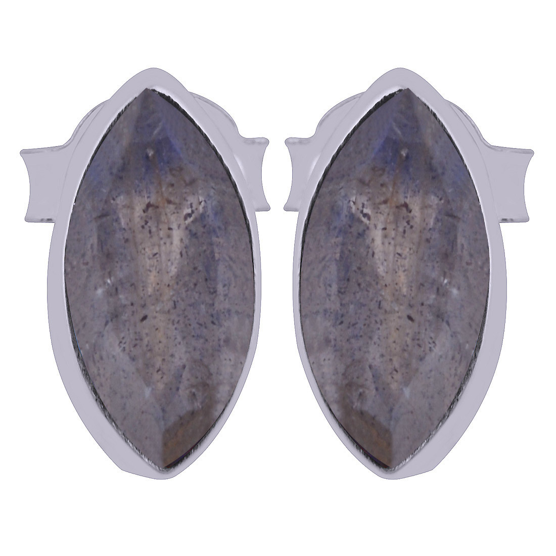 Amethyst Natural Gemstone 925 Sterling Solid Silver Marquise Cut Stone Handmade Stud Earrings